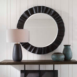 Caribou Round Mirror - Black by Uttermost - View 3
