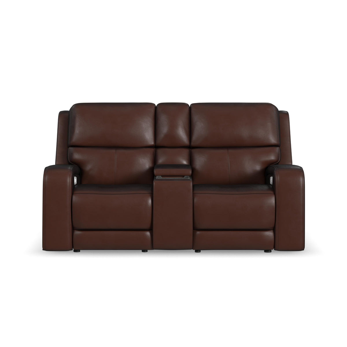 Oasis Power Reclining Loveseat With Console, Power Headrests, Lumbar, Heat & Massage - Truffle | Flexsteel