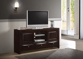 1pc Dark Cherry Finish 3 Drawers Shelf Storage Space TV Stand Bedroom Living Room Furniture - sold by Home Elegance USA