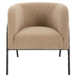 Jacobsen Tan Shearling Barrel Chair - Beige by Uttermost - View 1