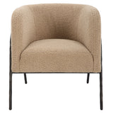 Jacobsen Tan Shearling Barrel Chair - Beige by Uttermost - View 1