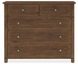 Driftwood Five-Drawer Chest Worn Saddle - Dark Brown by Hooker Furniture - View 3