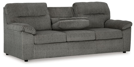 Bindura - Mineral - 3 Pc. - Sofa With Drop Down Table, Loveseat, Rocker Recliner | Ashley | Home Elegance USA