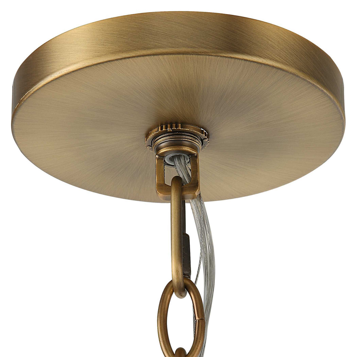 Aurelie 9 Light Round Pendant Brass - Yellow / White by Uttermost - View 9