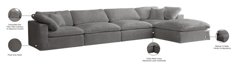 Cozy - Modular Sectional Cloud - Grey - 634Grey - Sec5A - Home Elegance USA - 6