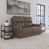 Carter Power Reclining Loveseat With Power Headrests & Lumbar - Cappuccino | Flexsteel