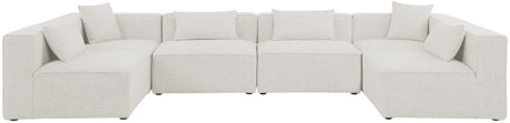 Cube - Modular Sectional 6 Piece - Cream - 630Cream - Sec6D - Home Elegance USA - 5