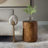 Alson Geometric Accent Table - Dark Brown by Uttermost - View 2