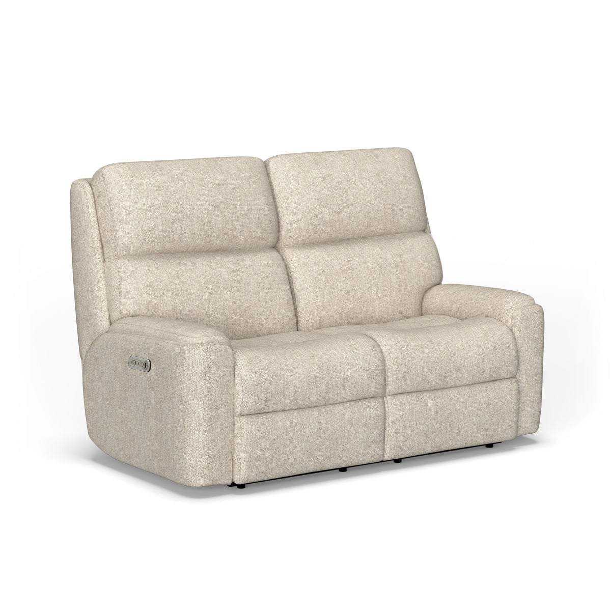 Rio Transitional Fabric Power Reclining Loveseat With Power Headrests | Flexsteel