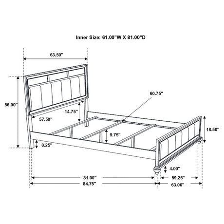 Randall White 5-piece Queen Bedroom Set - sold by Home Elegance USA
