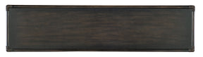 Retreat Pole Rattan Console - Dark Brown / Dark Gray by Hooker Furniture - View 4