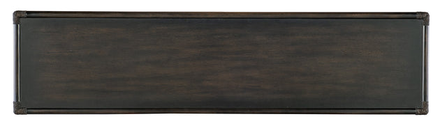Retreat Pole Rattan Console - Dark Brown / Dark Gray by Hooker Furniture - View 4