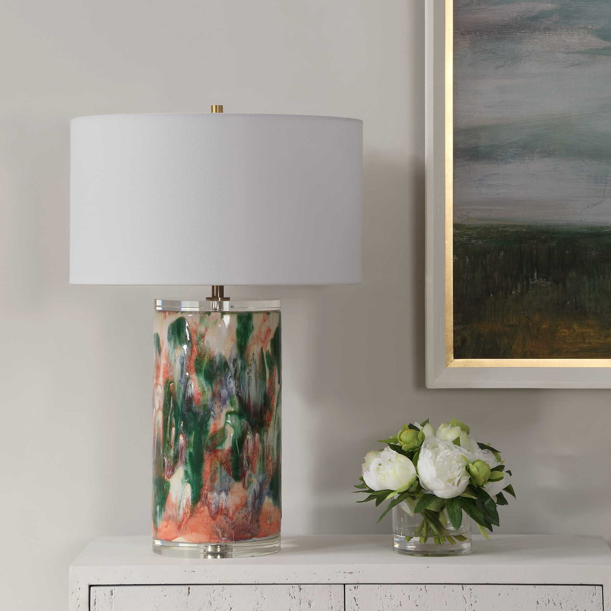 Verdant Multi-Colored Table Lamp - Green by Uttermost - View 3