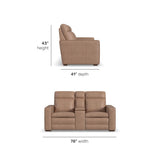 Dutch Power Reclining Loveseat With Console, Power Headrest & Lumbar - Light Brown | Flexsteel