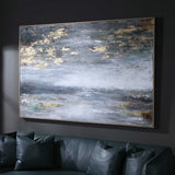 Dawn To Dusk Hand Painted Art - Blue / Yellow by Uttermost - View 3