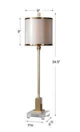 Villena Buffet Lamp Brass - Yellow / Beige by Uttermost - View 4