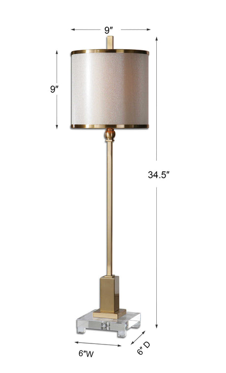 Villena Buffet Lamp Brass - Yellow / Beige by Uttermost - View 4