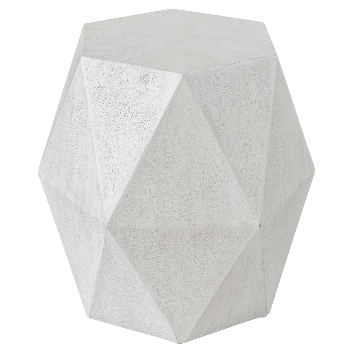 Volker White Geometric Accent Table by Uttermost - View 5