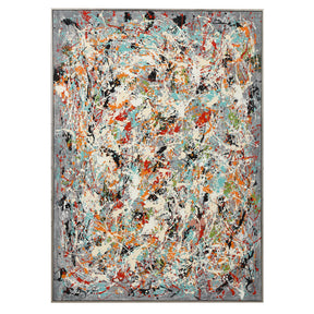 Organized Chaos Hand Painted Canvas - Light Gray / Blue by Uttermost - View 1
