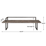 Herbert Reclaimed Wood Bench - Light Brown / Black by Uttermost - View 4