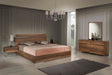 Queen Lorenzo Italian Modern Walnut Bedroom Set - View Image 1