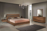 Queen Lorenzo Italian Modern Walnut Bedroom Set - View Image 1