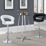 Bar Table - Zanella Glass Top Bar Table Chrome