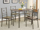 Anna 5 - piece Rectangular Dining Set Dark Bronze - 100033 - image - 1