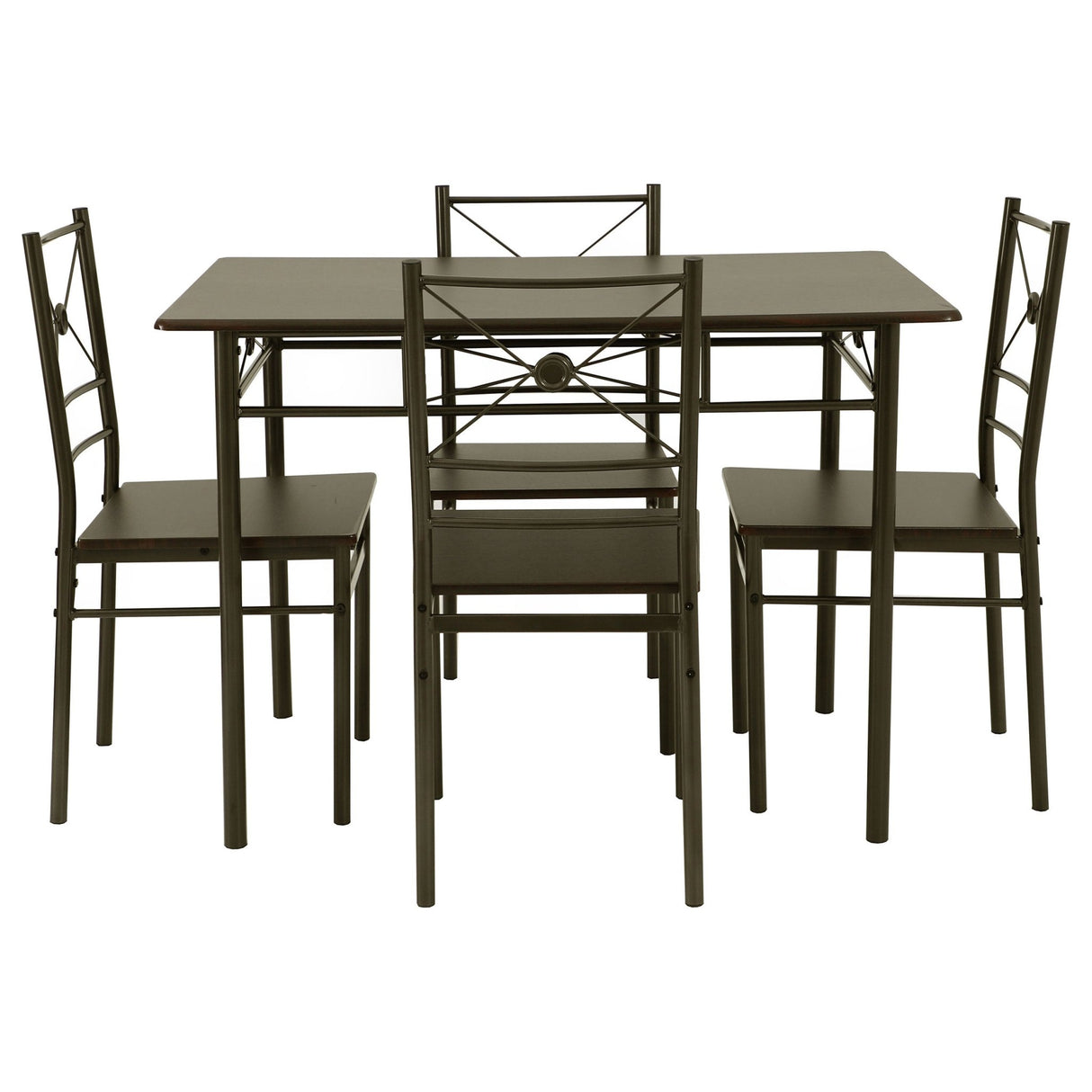 Anna 5 - piece Rectangular Dining Set Dark Bronze - 100033 - image - 2