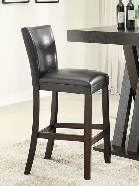 Alberton Upholstered Bar Stools Black and Cappuccino (Set of 2) | Coaster - 100056 - Home Elegance USA - 2