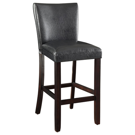 Alberton Upholstered Bar Stools Black and Cappuccino (Set of 2) | Coaster - 100056 - Home Elegance USA - 1