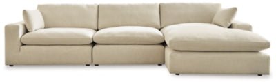 Ashley Linen Elyza 10006S4 3 - Piece Sectional with Chaise - Chenille - 10006S4 - Home Elegance USA - 1