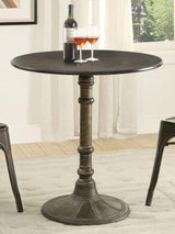 Oswego Round 30-inch Bistro Dining Table Bronze - Home Elegance USA