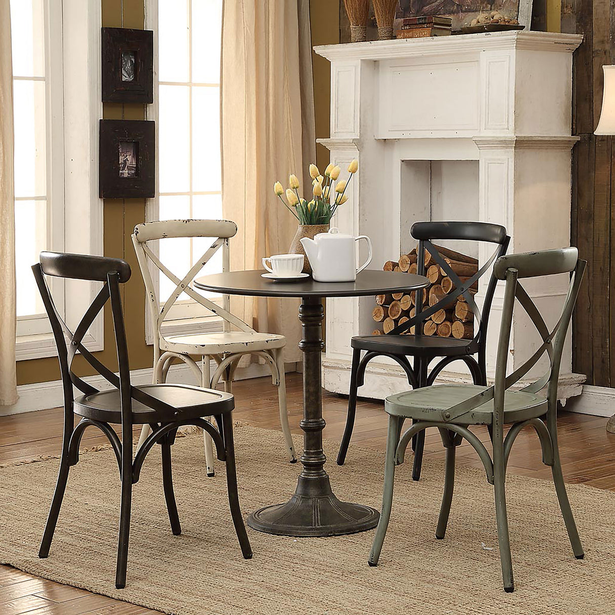 Dining Table - Oswego Round Bistro Dining Table Bronze