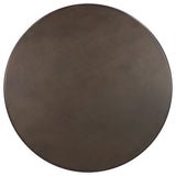 Bar Table - Oswego Round Bar Table Dark Russet and Antique Bronze