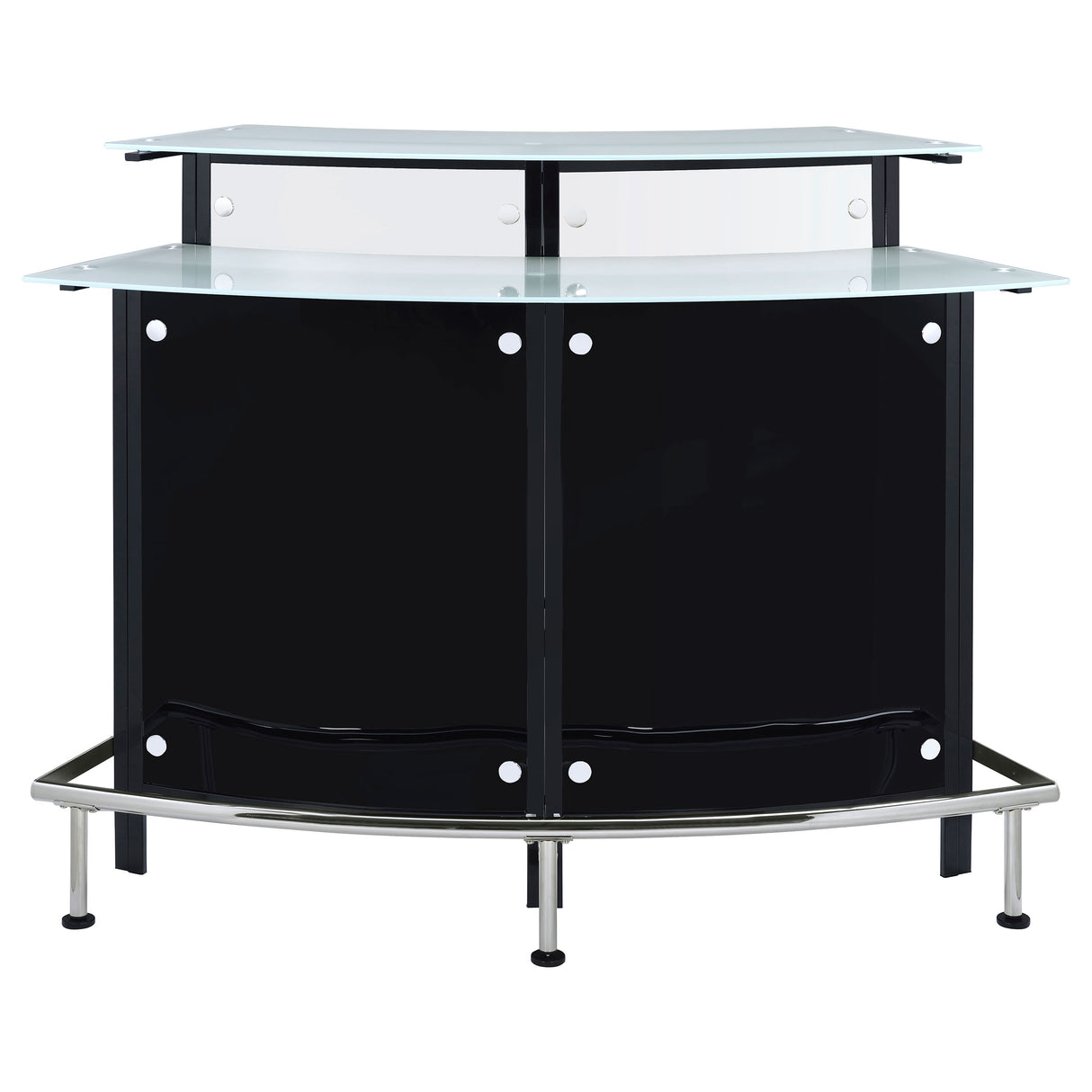 Home Bar - Keystone Glass Top Bar Unit Black