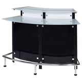 Home Bar - Keystone Glass Top Bar Unit Black