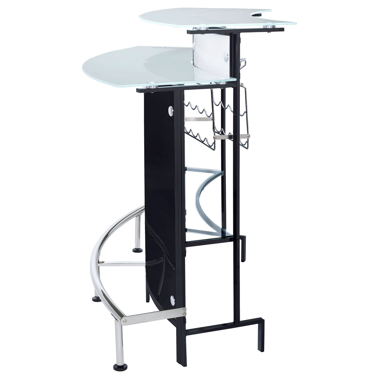 Home Bar - Keystone Glass Top Bar Unit Black