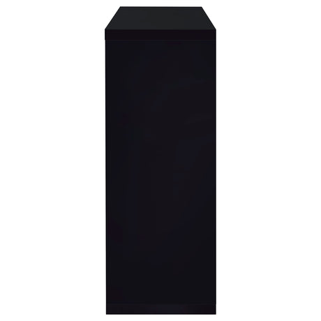 Home Bar - Prescott Rectangular 2-shelf Bar Unit Glossy Black