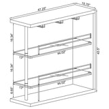 Home Bar - Prescott Rectangular 2-shelf Bar Unit Glossy Cappuccino