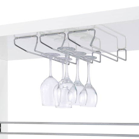 Home Bar - Prescott Rectangular 2-shelf Bar Unit Glossy White
