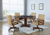 Marietta 5 - piece Game Table Set Tobacco and Tan | Coaster | Home Elegance USA