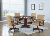 Marietta 5 - piece Game Table Set Tobacco and Tan | Coaster | Home Elegance USA