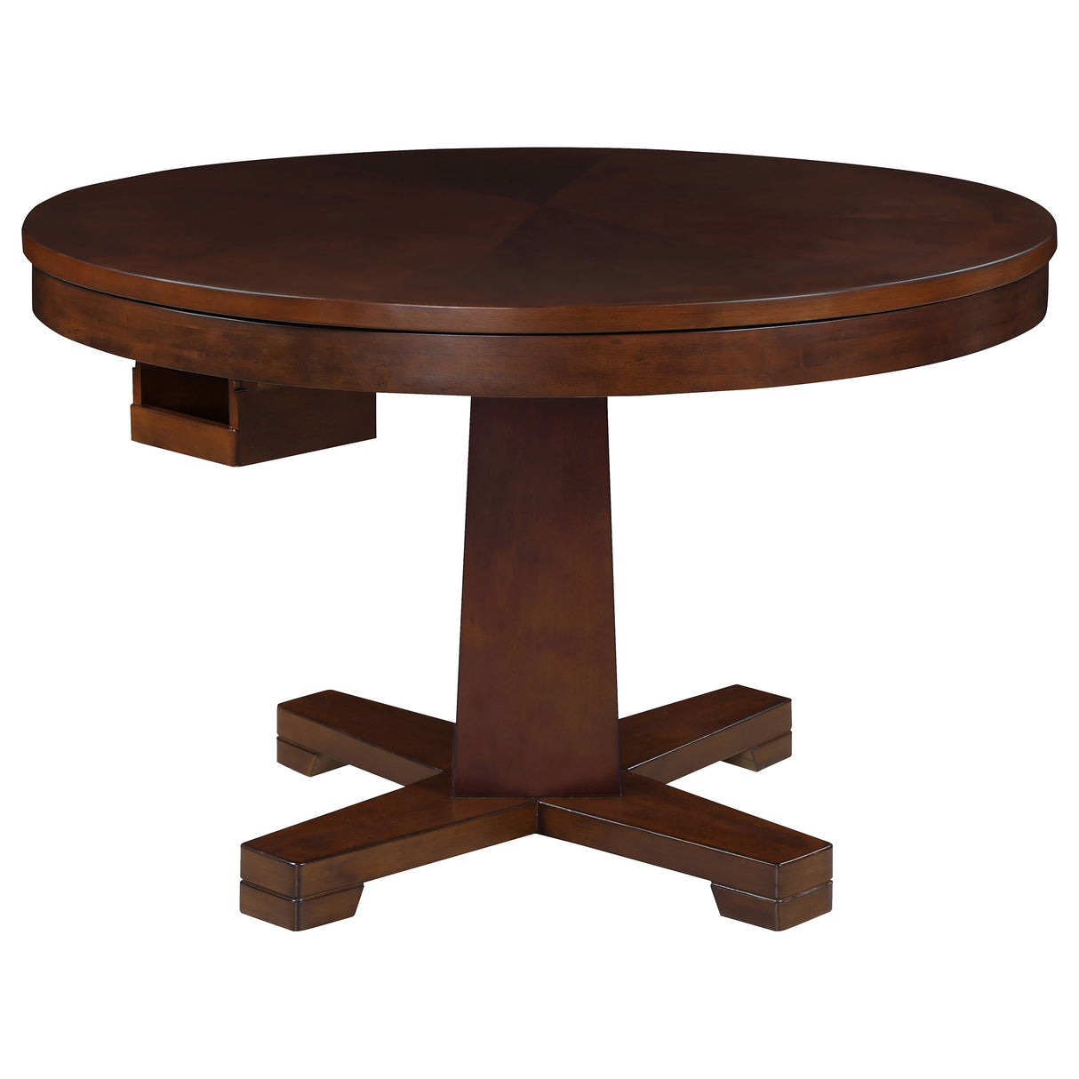 Game Table - Marietta Round Wooden Game Table Tobacco