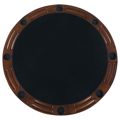 Game Table - Marietta Round Wooden Game Table Tobacco