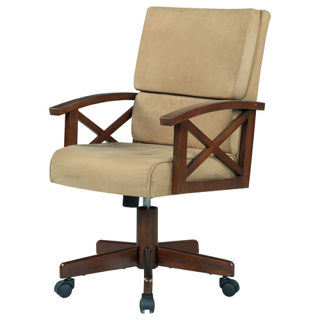 Game Chair - Marietta Upholstered Game Chair Tobacco and Tan