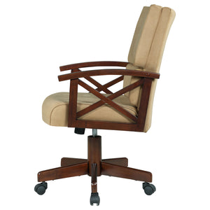 Game Chair - Marietta Upholstered Game Chair Tobacco and Tan