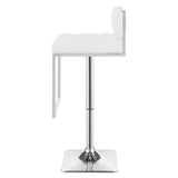 Alameda Adjustable Bar Stool White and Chrome | Coaster | Home Elegance USA