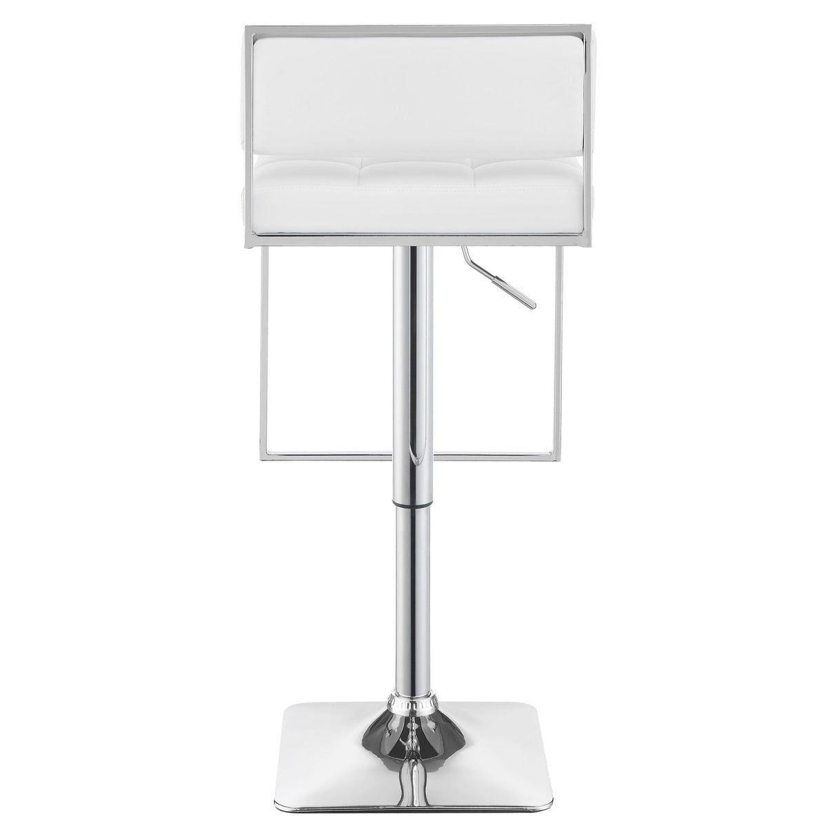 Alameda Adjustable Bar Stool White and Chrome | Coaster | Home Elegance USA