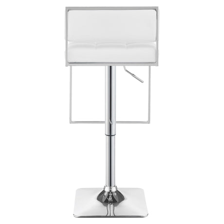 Alameda Adjustable Bar Stool White and Chrome | Coaster - 100193 - Home Elegance USA - 7